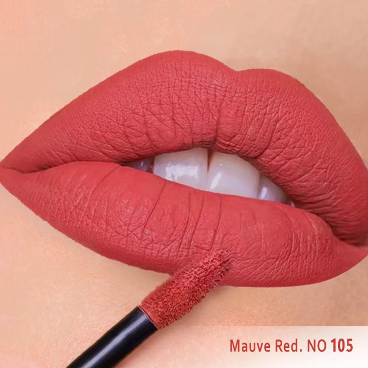 رژ لب مایع مخملی مات سرژه کد 105 (Mauve Red)