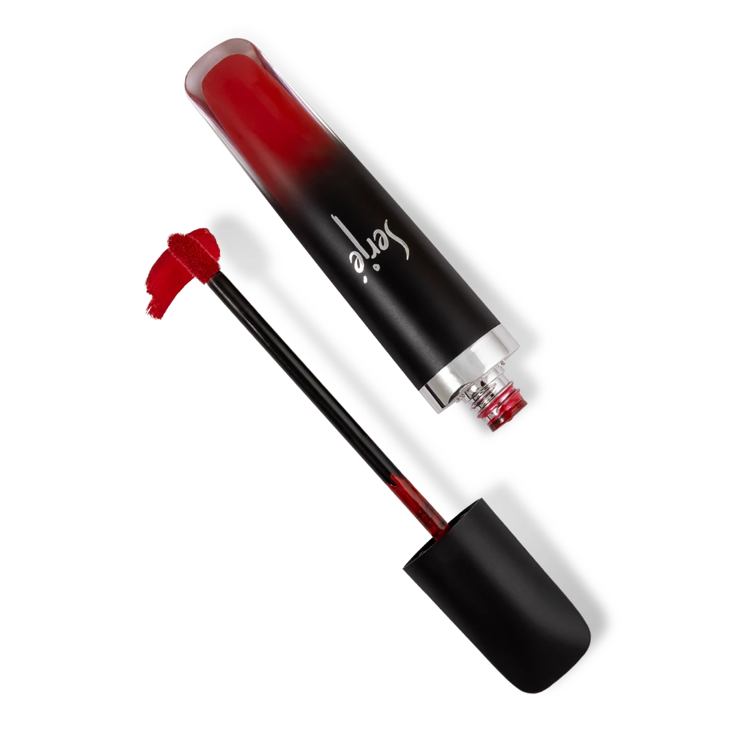 رژ لب مایع مخملی مات سرژه کد 101 (Classic Red)